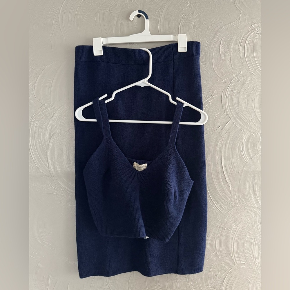 Universal Threads Knit Crop Top and Matching Skirt